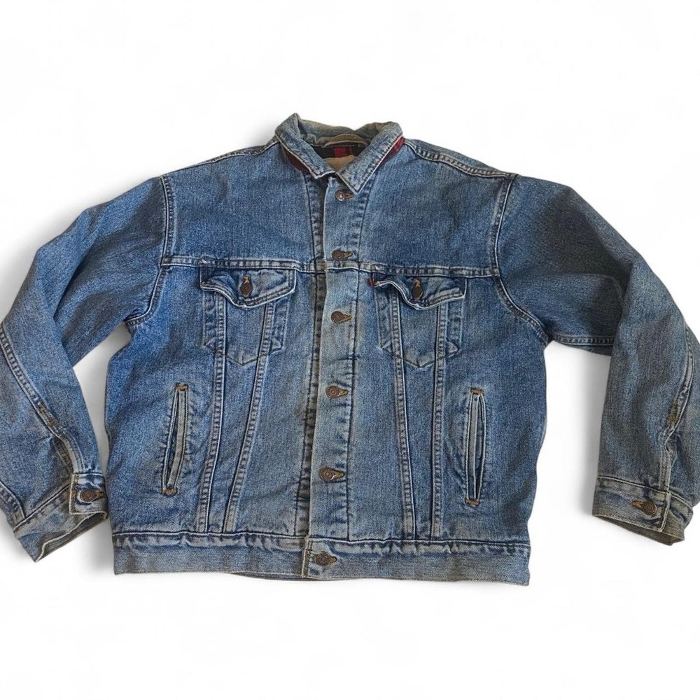 Vintage 90s Levi’s Flannel Lined Denim Jacket USA 🇺🇸 Size Men’s Large